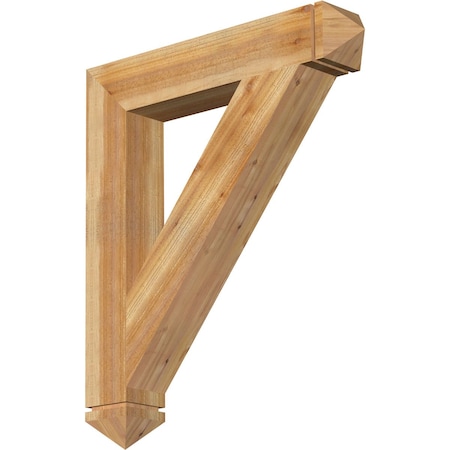 Ekena Millwork Traditional Arts & Crafts Rough Sawn Bracket, Western Red Cedar, 6"W x 36"D x 42"H BKT06X36X42TRA03RWR
